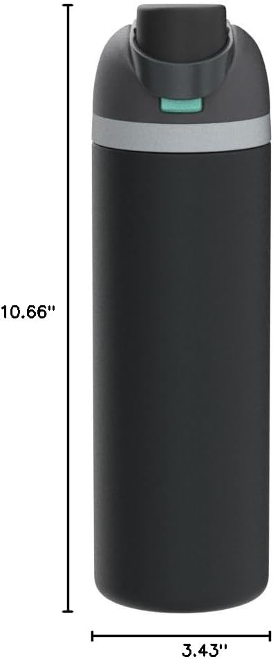 Owala FreeSip Insulated Stainless Steel Water Bottle with Straw for Sports and Travel, BPA-Free Sports Water Bottle, 24 oz, Pink, Angel Food Cake